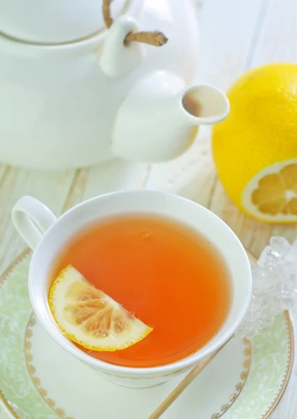 Tea with lemon — Stock Photo, Image