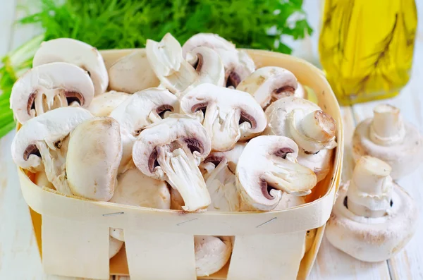 Raw mushroom — Stockfoto