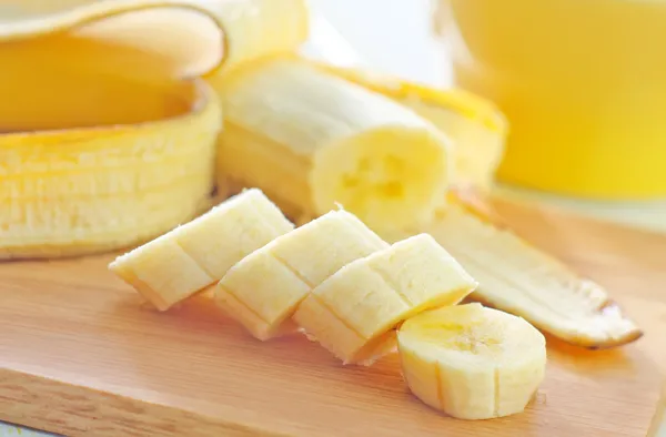 スライスしたバナナ — ストック写真