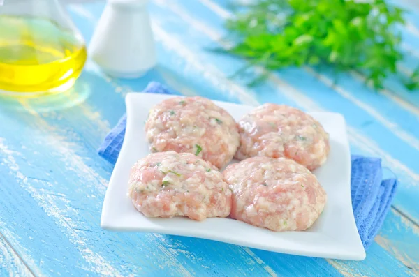 Raw meat balls — Stock Photo, Image