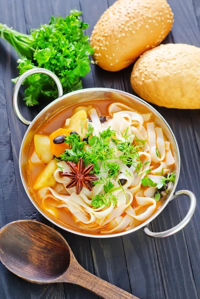 Lagman in a pan — Stock Image Lagman in a pan Stock Picture