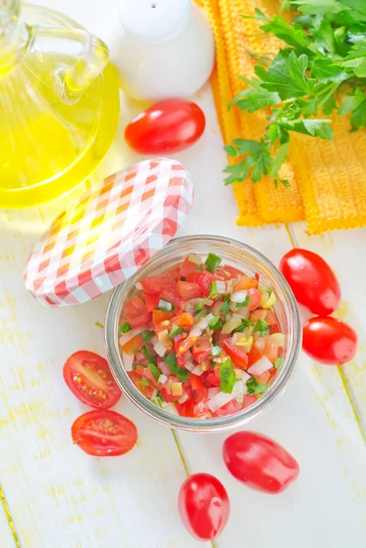 Salsa em uma mesa — Fotografia de Stock