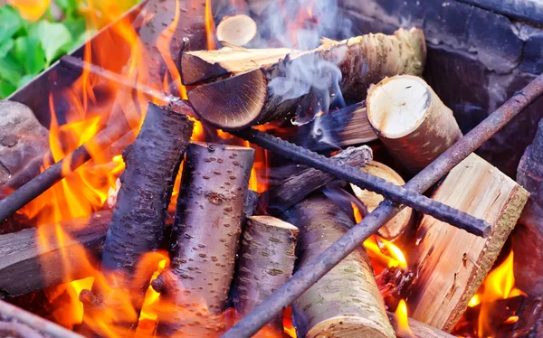 Fire for cooking — Stock Photo, Image