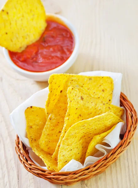 Nachos in a bowl — Stock Photo, Image