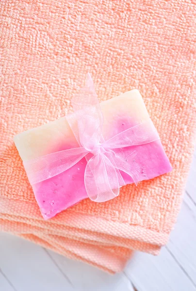 Havluda sabun — Stok fotoğraf