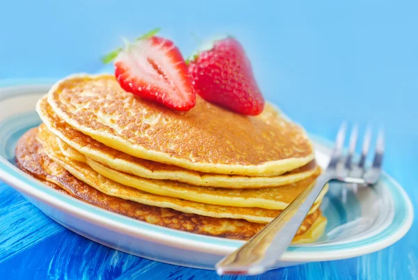 Pancakes on a plate — Stock Photo, Image