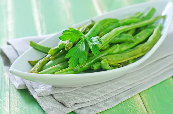 Fried green beans — Stock Photo, Image