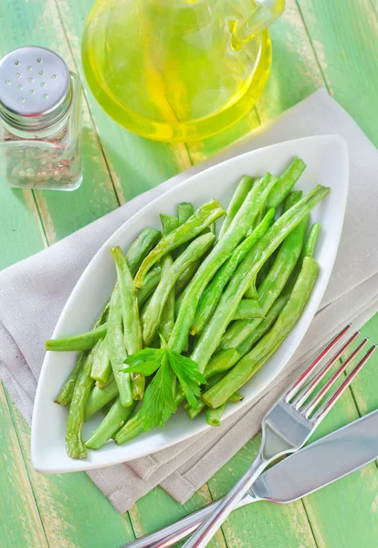 Feijão verde frito — Fotografia de Stock