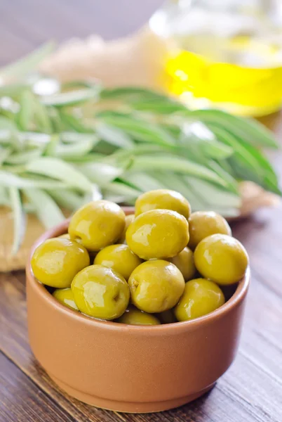 Green olives — Stock Photo, Image