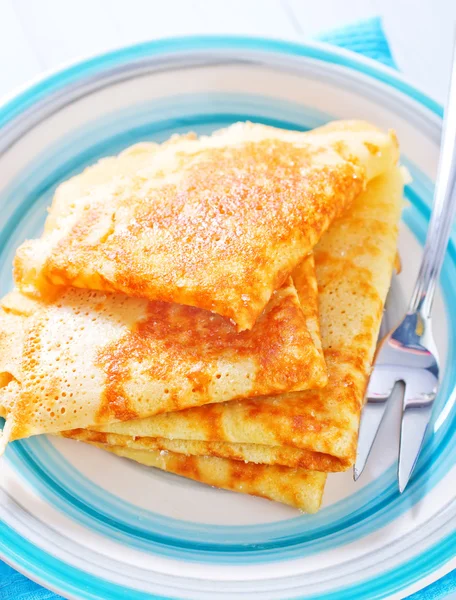 Panqueques en una mesa — Foto de Stock