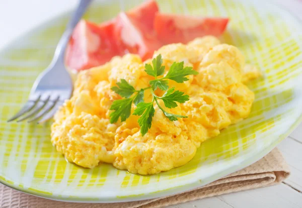 Omelette in a plate — Stock Photo, Image