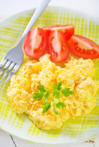 Omelette in a plate — Stock Photo, Image