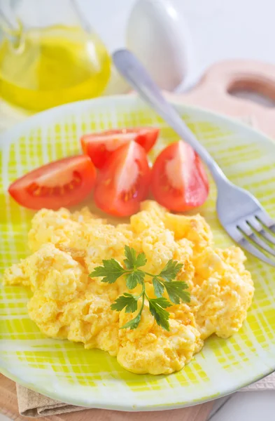 Omelette in a plate — Stock Photo, Image