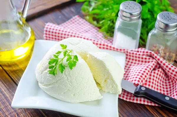 Ricotta w płycie — Zdjęcie stockowe