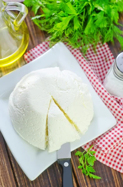 Ricotta w płycie — Zdjęcie stockowe