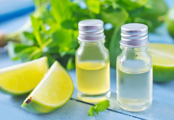 Aroma oil with lime — Stock Photo, Image