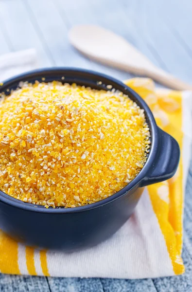 Corn porridge in a plate — Stock Photo, Image