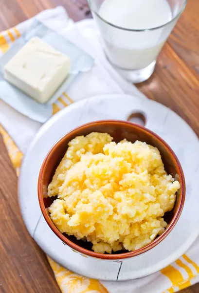 Polenta in a bowl — Stock Photo, Image