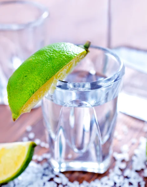 Tequila with lime — Stock Photo, Image