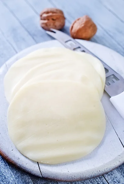 Provolone and knife — Stock Photo, Image