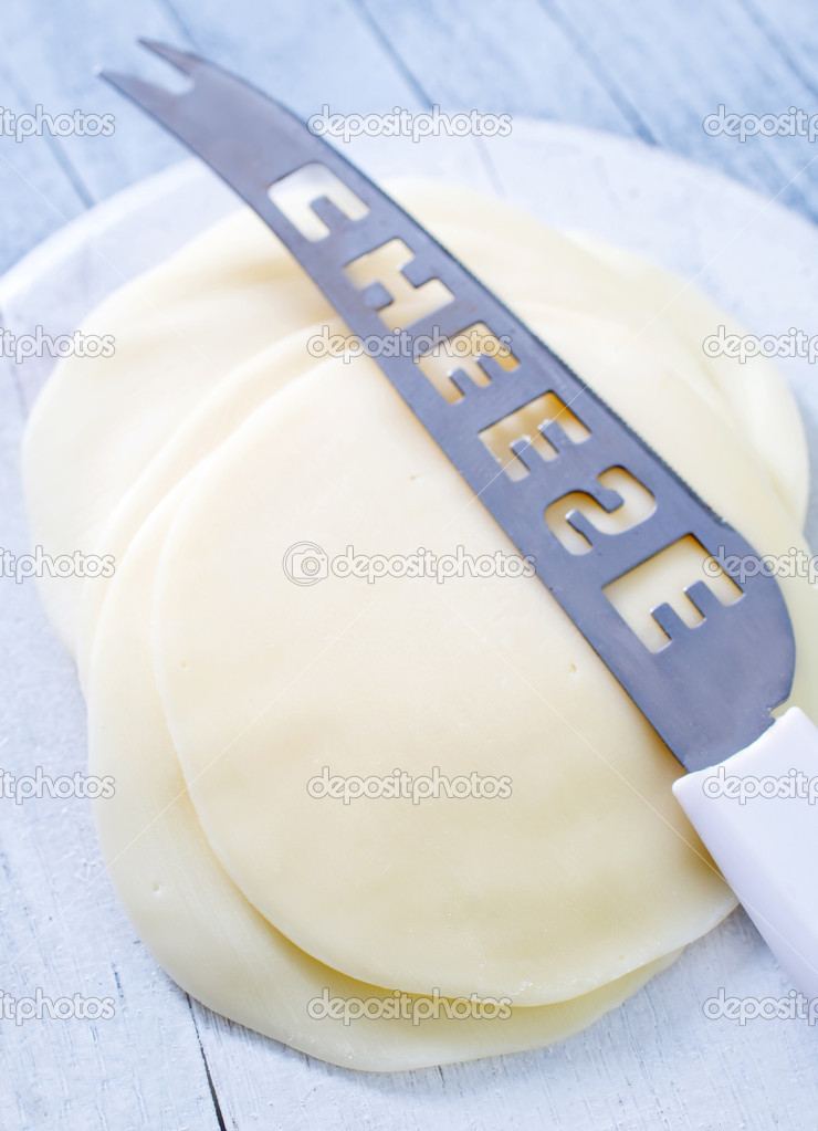 Provolone and knife