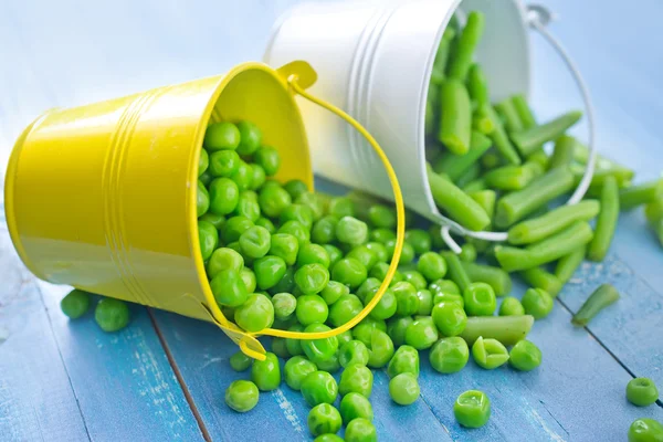 Guisantes verdes y frijoles — Foto de Stock
