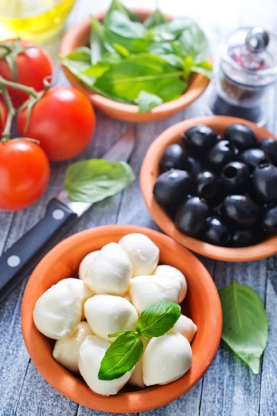 Ingredienser för caprese — Stockfoto