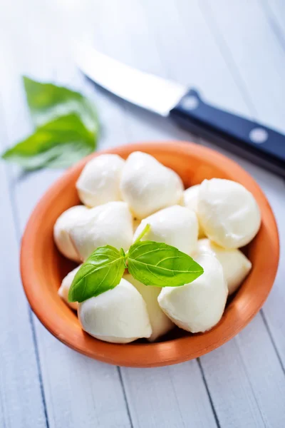 Mozzarella in a bowl — Stock Photo, Image