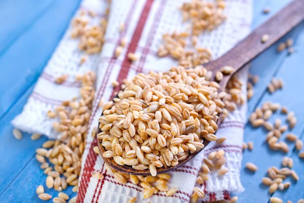 Wheat in a spoon — Stock Photo, Image