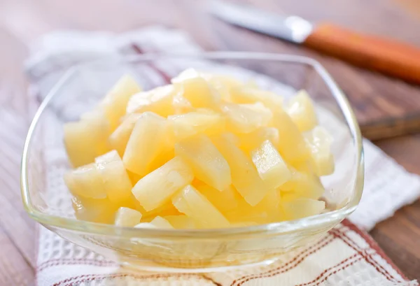 Pineapple in a bowl — Stock Photo, Image