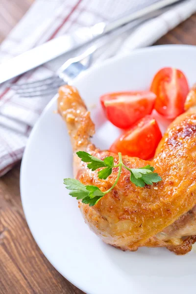 Fried chicken leg — Stock Photo, Image