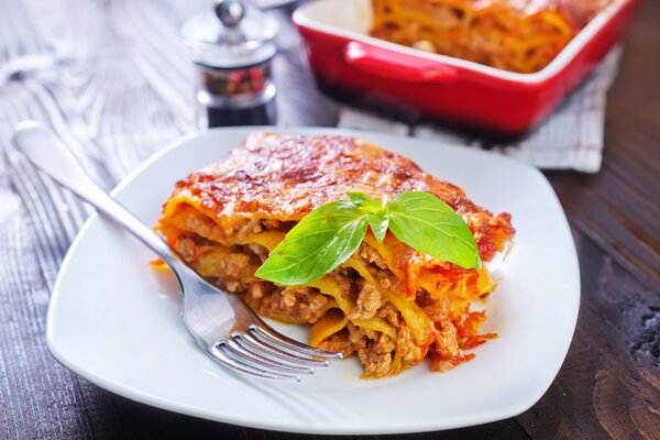 Lasagna in a plate