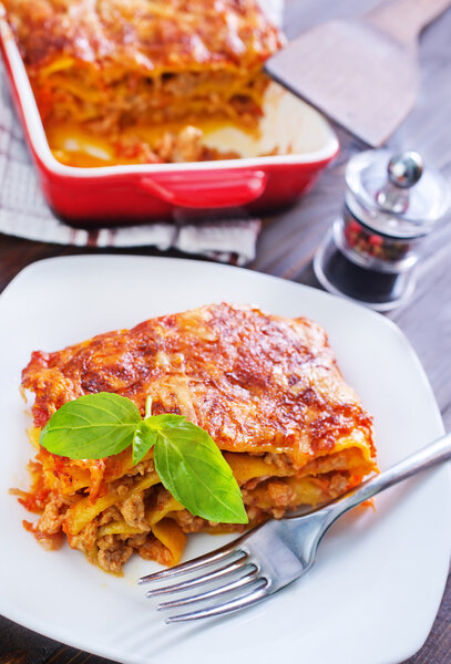 Lasagna in a plate