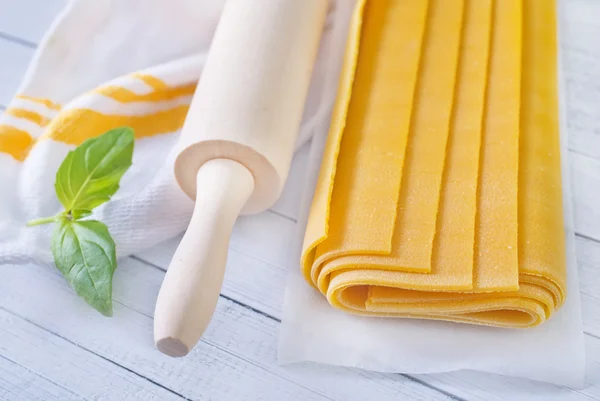 Dough for lasagna — Stock Photo, Image