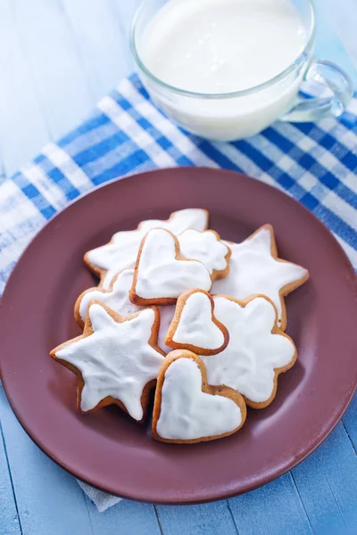 Bolachas com leite — Fotografia de Stock