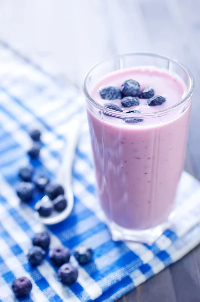蓝莓酸奶 — 图库照片
