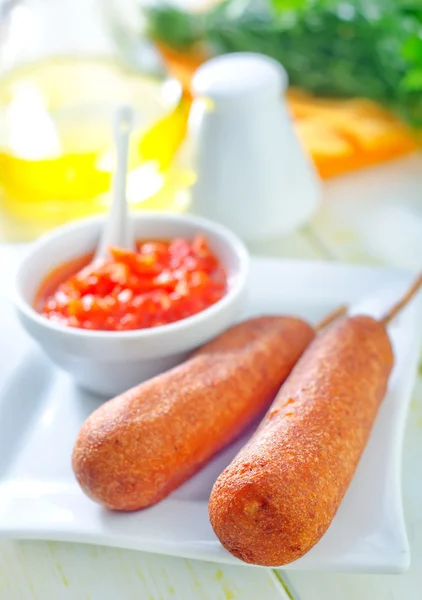 Corn dogs — Stock Photo, Image