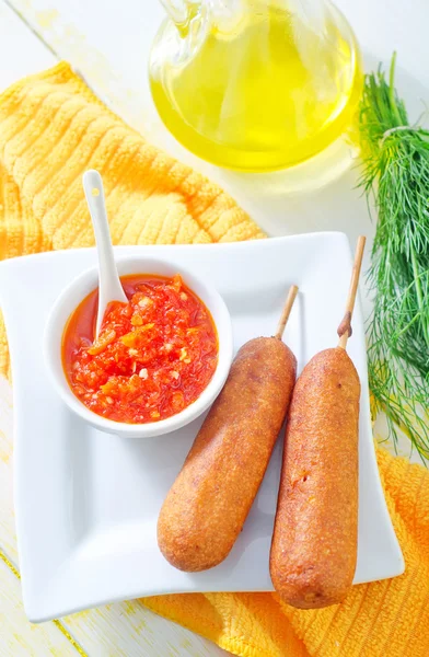 Corn dogs — Stock Photo, Image