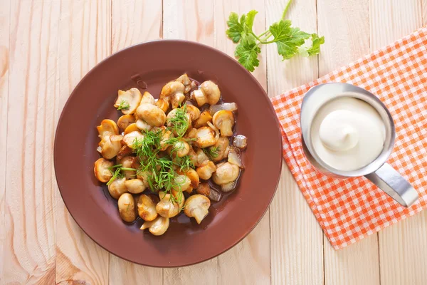 Fried mushrooms — Stock Photo, Image