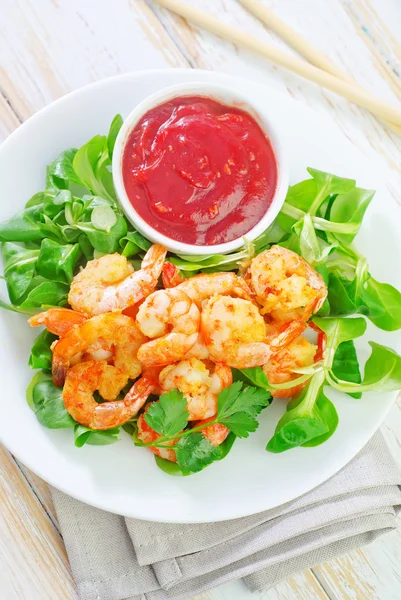 Fried shrimps — Stock Photo, Image