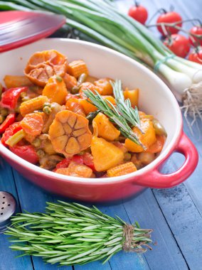 fırında etli sebze