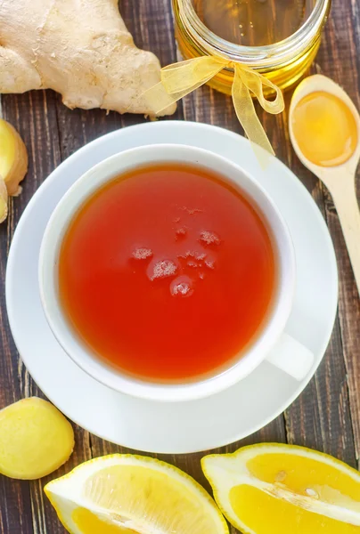 Herbata z miodem i cytryną — Zdjęcie stockowe