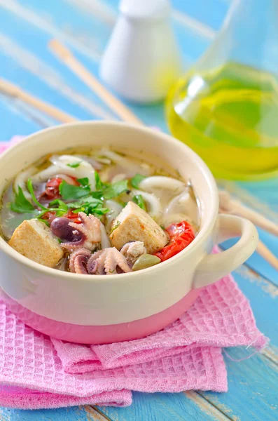 Seafood soup — Stock Photo, Image