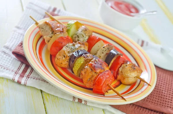 Kebab on plate — Stock Photo, Image