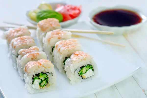 Rotoli di sushi — Foto Stock