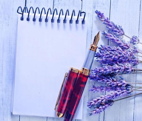 Lavendel und Note — Stockfoto