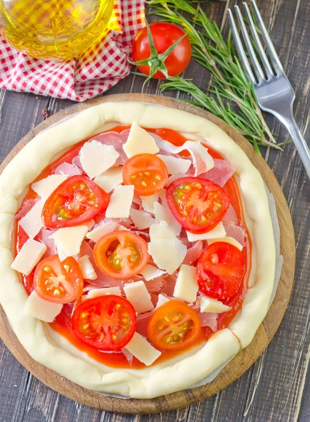 Pizza on table — Stock Photo, Image