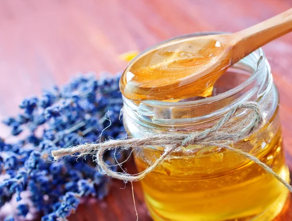 Honey and lavender — Stock Photo, Image