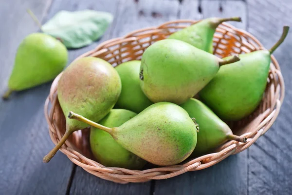 Pears in backet — Stock Photo, Image