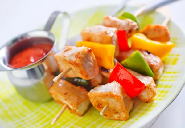Kebab on plate — Stock Photo, Image